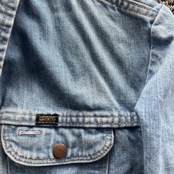 Vintage Blue Bell Maverick Jacket Adult 46 Blue Light Wash Trucker Denim 70s - Picture 9 of 14
